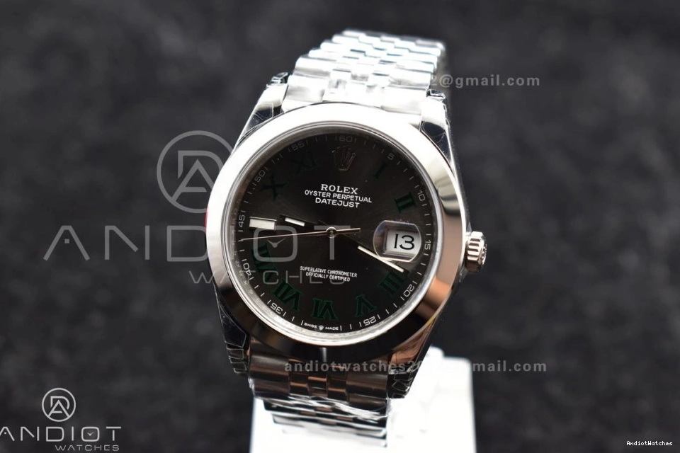 642 VS Roman Green SS Gray on 126334 VSF FashionForward Best 41 Jubilee Edition 904L Bracelet DateJust Steel Dial 1:1 0402